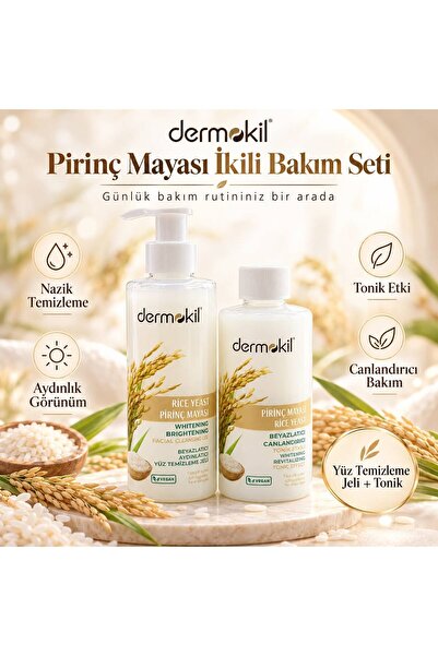 Dermokil Pirinç Mayası Beyazlatıcı & Canlandırıcı İkili Set