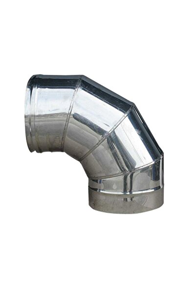 Flamex Cot inox neizolat 90°, Ø 120 mm, pentru burlan sobe/coș de fum