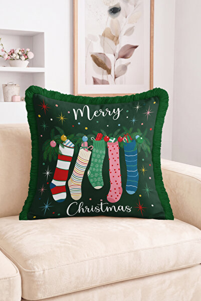 Realhomes Merry Christmas Written Colorful Christmas Stockings Patterned Deco...