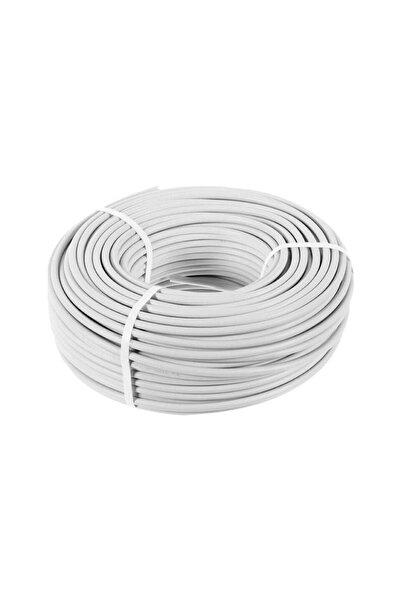 Flamex Cablu electric flexibil 2x2.5 mm², alb, rolă 100 m