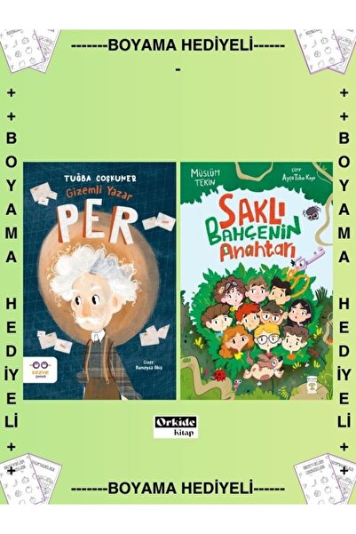 Cezve Kitap Boyamalı - Gizemli Yazar Per - Saklı Bahçenin Anahtarı , Tuğba Coşkuner Müslüm Tekin 2. 3. 4. Sınıf Okuma