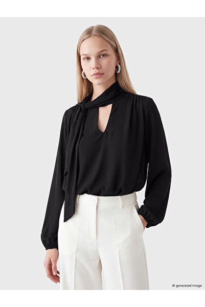 LC Waikiki Alita City with a Difference from the Lcw Vision Black Crepe Plain...