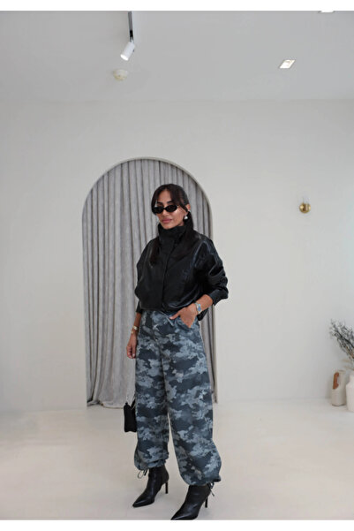 My Blog Green Camouflage Pattern Trousers - 9153