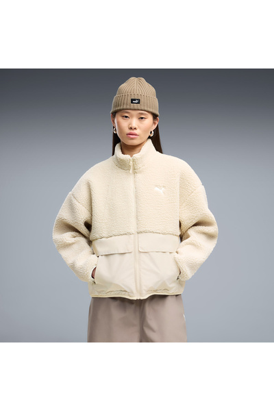 Puma Re:Fibre Sherpa Kadın Bej Günlük Stil Ceket 69456787