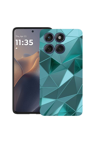 bestcase ®   Θήκη TPU Υπέρλεπτη για Motorola Edge 70 Pro, Πράσινο Μωσαϊκό, 31...