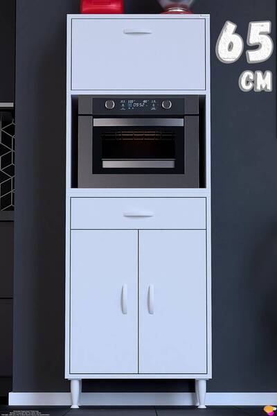 Modilayn Vio 65 cm 1 Fırın Veya Mikrodalga Dolabı Çekmeceli Kapaklı Çok Amaçl...