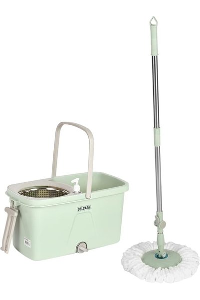 DELCASA 14 L Spin Easy Mop- DC3675 360-Degree Rotating Mop Plate, Adjustable ...