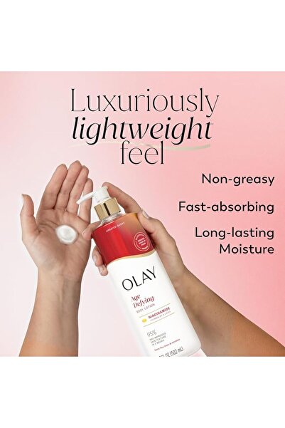 OLAY لوشن للجسم للنساء، مضاد للشيخوخة مع مصل النياسيناميد، يقلل بشكل ملحوظ من علامات تقدم السن في البشرة