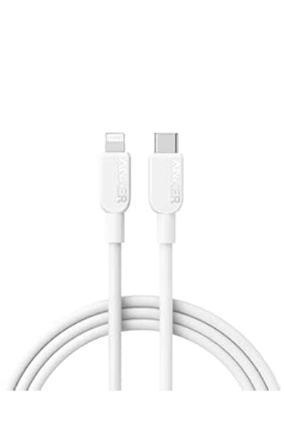 Anker Stuy كابل أنكر من USB-C إلى Lightning، كابل شحن سريع للآيفون 310 (أبيض،...