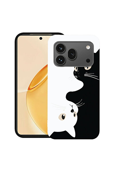 bestcase ®   Husă TPU Ultra Subțire pentru Honor 600 Pro, Pisici Negre și Alb...