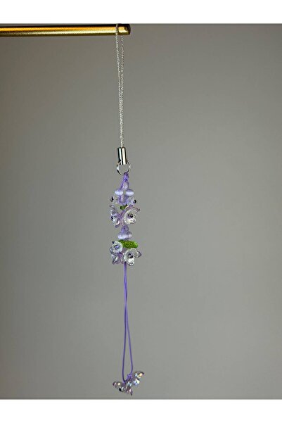 Gioriz Atelier Violet Flora Charm | El Yapımı Lila Çiçekli Telefon Aksesuarı