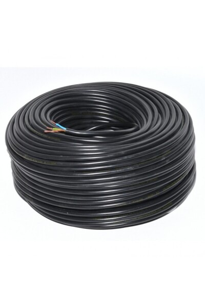 Flamex Cablu electric flexibil negru 3x2,5 mm² MYYM/H05VV-F, bucată 10 m