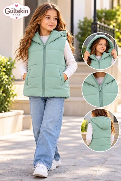 gültekin bebe Kız Şişme Yelek 7-11 Yaş -VE7422575 - SU YEŞİLİ