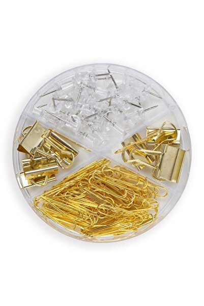 The Mia Zmb0003 Paperclip Fastener Clip Set Gold