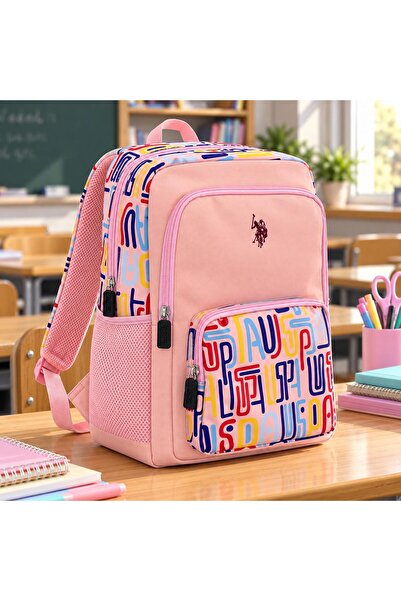 U.S. Polo Assn. Girl's School Backpack Lightweight Multi-Compartment Backpack...