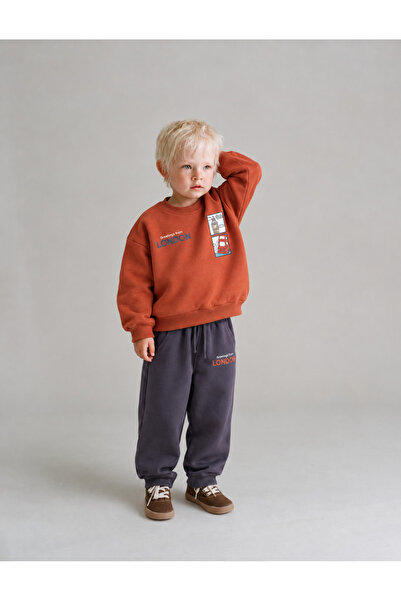 Tifina Kids Boys' 2-Piece London Printed Tracksuit Set Daily School Wear