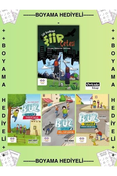 Cezve Kitap Boyamalı - 3. 4. 5. 6. Sınıf , Şiir Çetesi Dünyayı Değiştiren Kelimeler , Buz Çetesi 1 - 2 - 3 Yücel Öztürk , Elif Kızılkaya