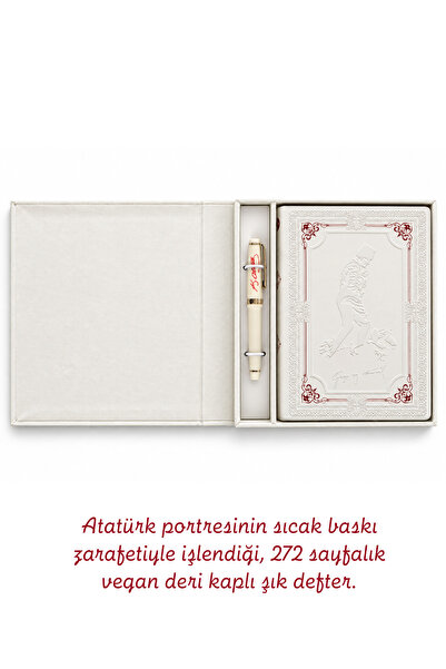 Victoria's Journals Atatürk A5 Çizgili Defter & Dolma Kalem Hediye Seti – Pre...