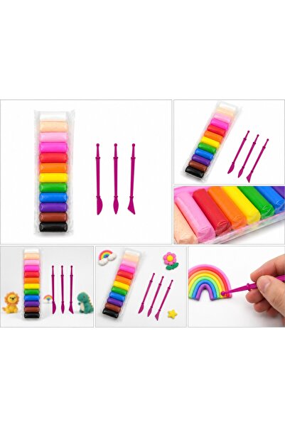 OEM Set plastilina modelatoare, Super Light Clay, 3 accesorii pentru modelaj,...