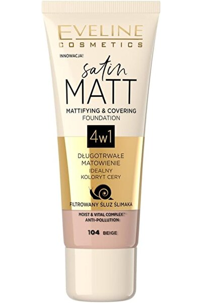 Eveline Cosmetics Matte Face Liquid Satin Matt No. 104 30 ml