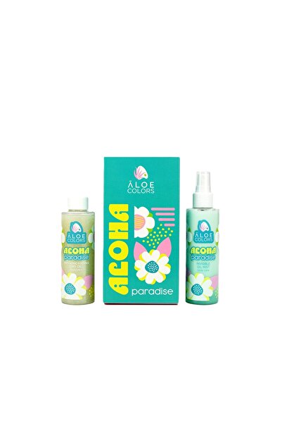 ALOE COLORS Σετ Aloha Paradise (Ξηρό Έλαιο 150ml & Έλαιο σε Μορφή Ατμού 150ml)