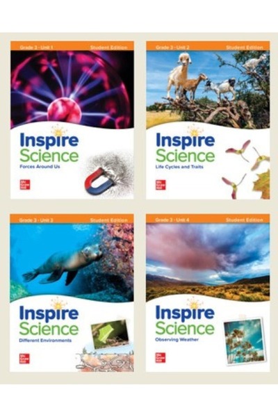 Mcgraw-Hill Inspire Science Grade 3 Print Student Edition Bundle (Units 1-4) ...
