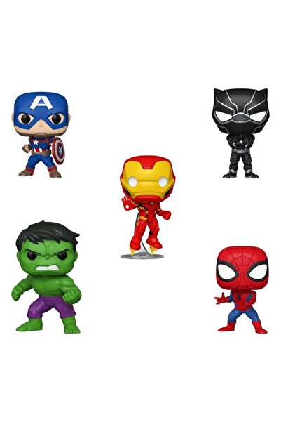 Funko Σετ POP! Φιγούρες Marvel: Σπάιντερ-Μαν, Άιρον Μαν, Κάπτεν Αμέρικα, Χαλκ...
