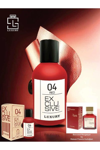 khalis PERFUMES 04 RED EXCLUSIVE Unisex Eau de Parfum, 100ml, Oriental Floral Scent with Bergamot, Pineapple, Saffron, Jasmine, Ambrox, Cedarwood and Praline
