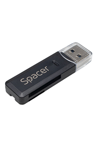 Spacer Cititor de carduri extern, interfață USB 3.0, citire/scriere: SD, micr...