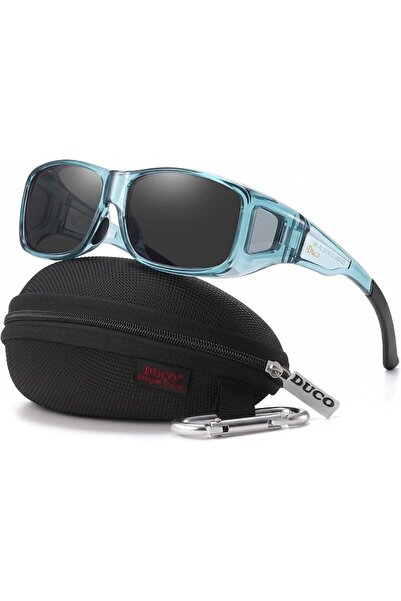 DUCOO DUCO Polarized Wraparound Fitover Glasses Wear Over Sunglasses for Men ...
