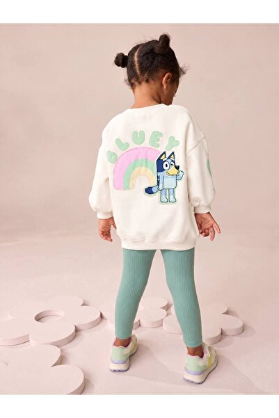 ARBİ kids Girl's Bluey 100% Cotton Sweatshirt with Green Leggings Baby & Kids...