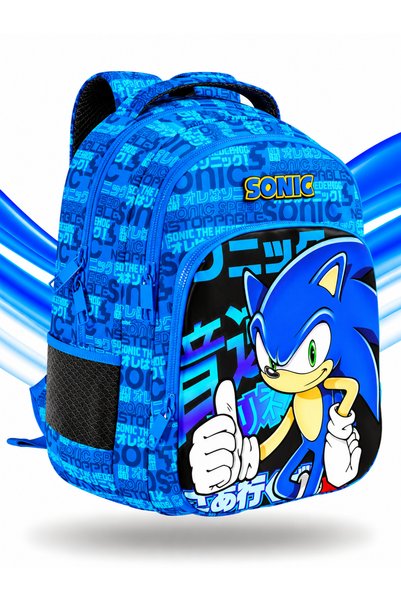 Sonic Lisanslı The Hedgehog Çok Bölmeli Okul Sırt Çantası – Ergonomik Destekl...
