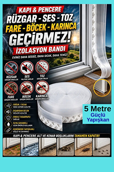 Shopura Isı Yalıtım Bandı - Rüzgar, Toz ve Haşere Önleyici Kapı & Pencere İzo...