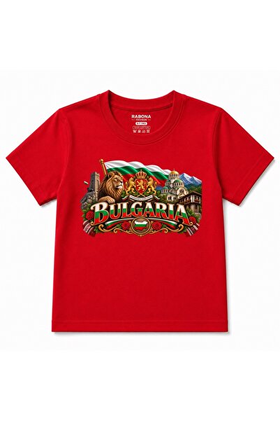 Rabona Fashion Bulgaria Rose Valley Lion & Landmarks Graphic Kids T-Shirt