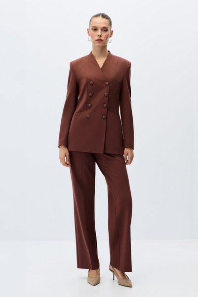 shnwomen Kruvaze blazer ceket takım