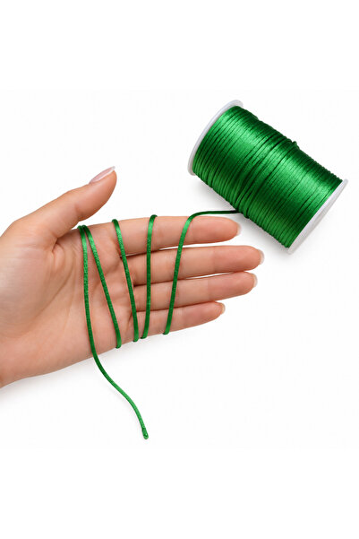 Renk İthalat Floral Rope Green 90 Meters 2 mm Bracelet Making Bijouterie Decoration Parachute Cord Rat Tail