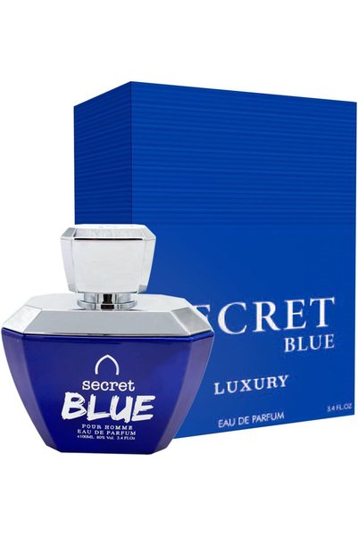 khalis PERFUMES SECRET BLUE LUXURY Perfume for Men, 100ml, Woody-Aromatic Sce...