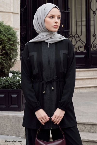 InStyle Garnili Black Suit with Pocket Detail