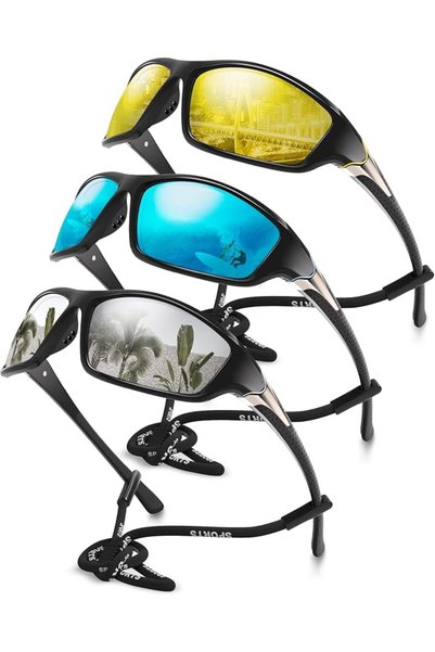 GENERAL Polarized Sports Wrap Around Sunglasses Men Fishing Running Golf