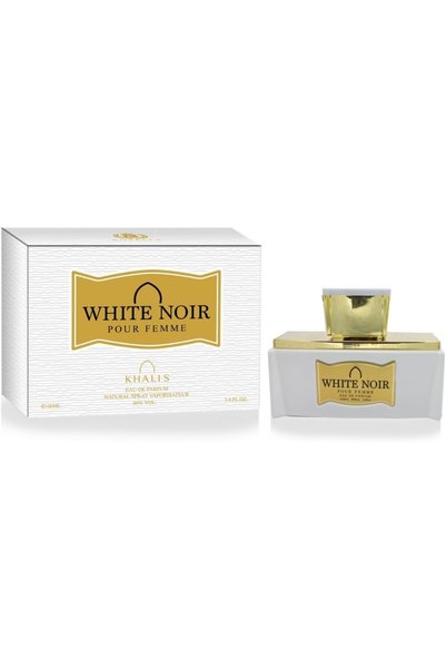 khalis PERFUMES WHITE NOIR POUR FEMME Perfume for Women, 100ml, Jasmine, Ylang-Ylang, Neroli and Rose, Luxury Perfume
