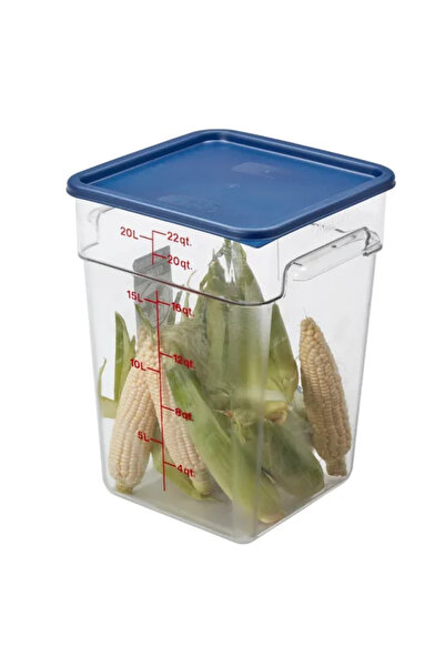 CAMBRO CamSquares® Classic Food Storage Container with Lid – 22 Qt (20.8L) Cl...