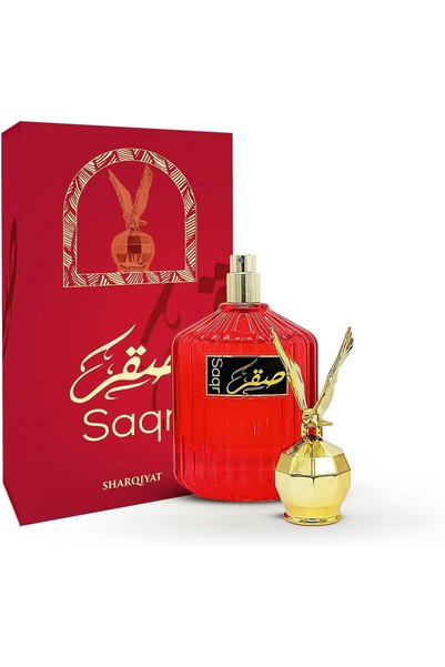 khalis PERFUMES Khalis Saqr Sharqiyat, Unisex Eau de Parfum, 100ML, Spicy Woody Fragrance, Pink Pepper-Lemon-Black Currant Notes, Luxury Perfume