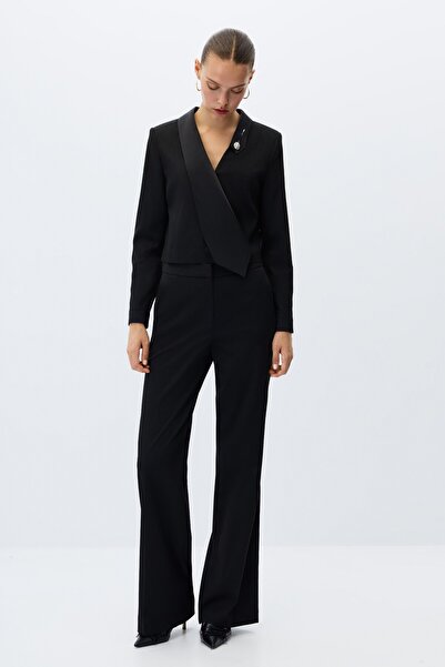 shnwomen Kravat detaylı blazer ceket takım