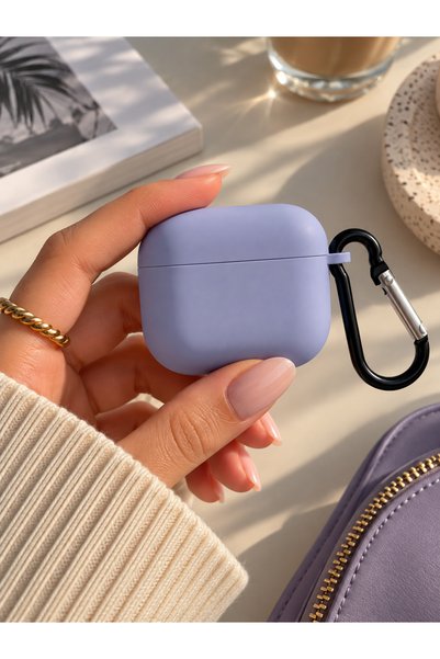 bbtech AirPods 5. ve 4. Nesil ile Uyumlu Sert İçi Kadife Askı Aparatlı Lansman Kulaklık Kılıfı