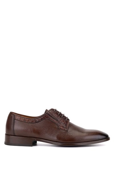 Tamer Tanca Men's Genuine Leather Tan Classic Shoes