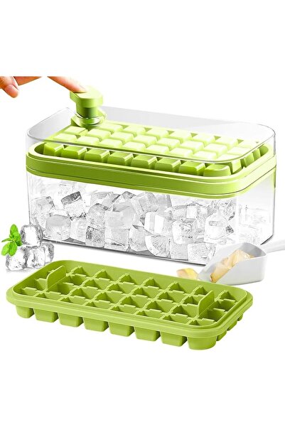 HOOKOR Ice Cube Tray with Lid for Freezer 64 Nuggets,Silicone Ice Cube Tray w...