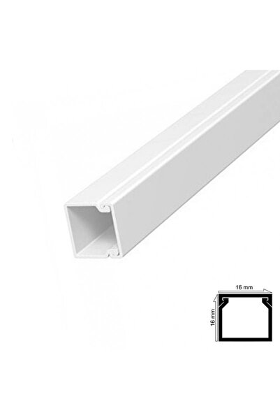 ARNEER Mey İthalat® Kablo Kanalı 16X16 Mm 2 Metre Yapışkanlı Bantlı 6 Adet