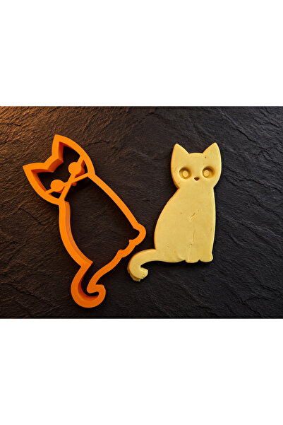 Halloween Kedi Kurabiye Kalıbı - Cadılar Bayramı Kedi Figürlü Hamur Kesici