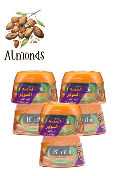 Vatika 3 قطع كريم تصفيف الشعر باللوز 140 مل عبوة من 2