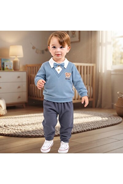 Erca Home Tekstil Ürünleri Baby Boy Suit with Bow Tie 6 Months, 18 Months, 9 ...